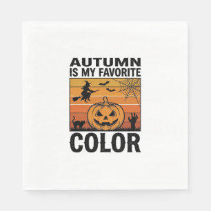 Autumn Is My Favourite Colour Halloween Pumpkin De Napkin