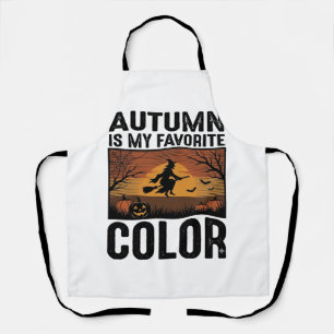 Autumn Is My Favourite Colour Halloween Witch Desi Apron