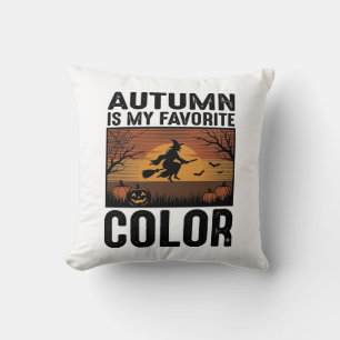 Autumn Is My Favourite Colour Halloween Witch Desi Cushion