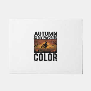 Autumn Is My Favourite Colour Halloween Witch Desi Doormat