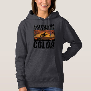 Autumn Is My Favourite Colour Halloween Witch Desi Hoodie