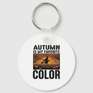 Autumn Is My Favourite Colour Halloween Witch Desi Key Ring