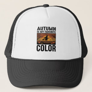 Autumn Is My Favourite Colour Halloween Witch Desi Trucker Hat