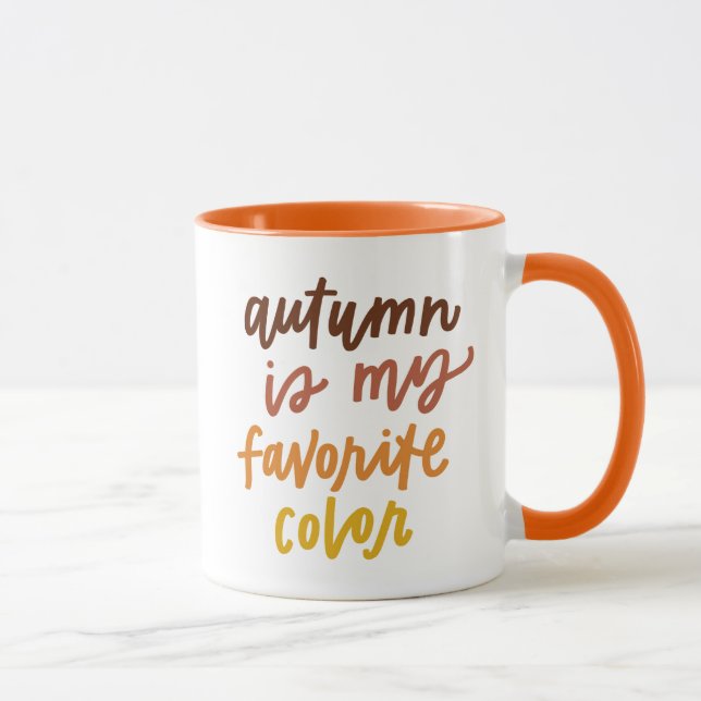 "Autumn Is My Favourite Colour" Mug (Right)