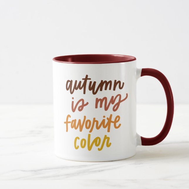 "Autumn Is My Favourite Colour" Mug (Right)
