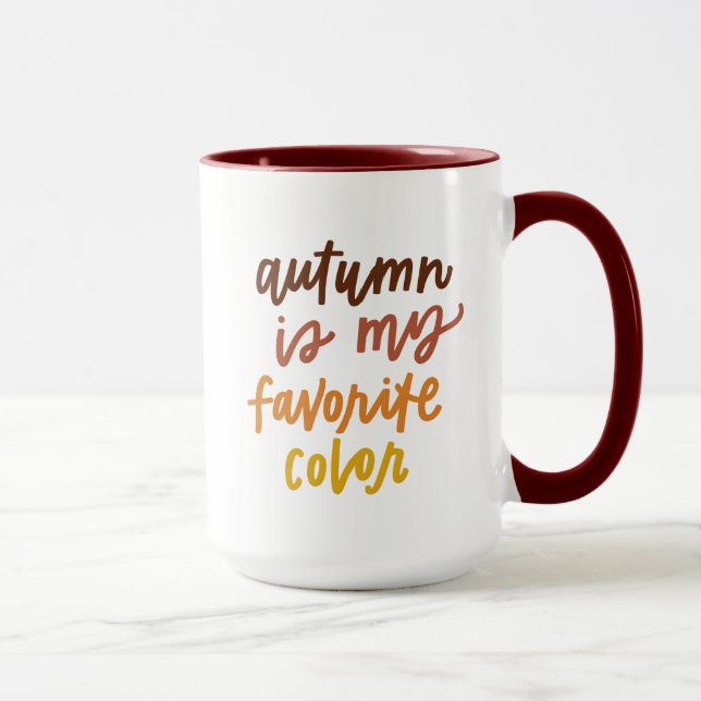 "Autumn Is My Favourite Colour" Mug (Right)