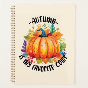 Autumn Is My Favourite Colour – Pumpkin and Leaves Planner