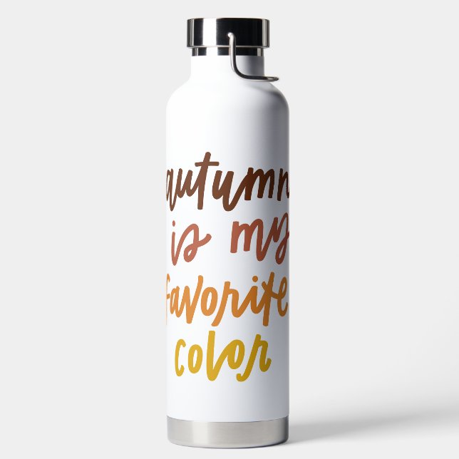 "Autumn Is My Favourite Colour" Water Bottle (Left)