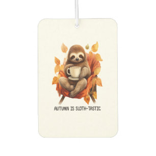 Autumn is Sloth Tastic Car Air Freshener