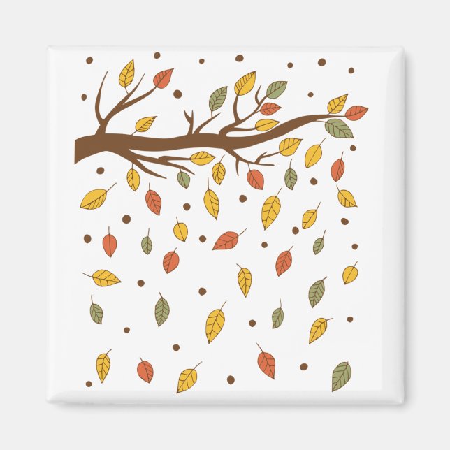 autumn isolated blade branch magnet (Front)