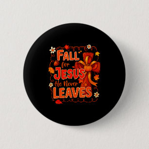 Autumn Jesus My Favourite Season Fall Christian Th 6 Cm Round Badge