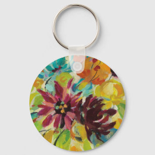 Autumn Joy Flowers Key Ring
