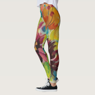 Autumn Joy Flowers Leggings