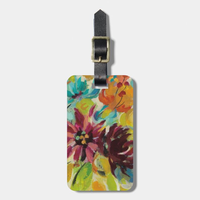 Autumn Joy Flowers Luggage Tag (Front Vertical)