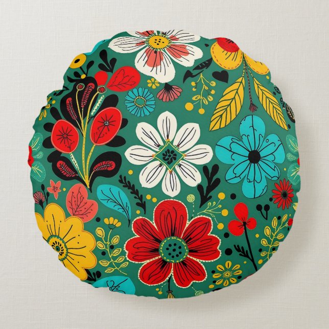 Autumn Joy N01 Round Cushion (Front)