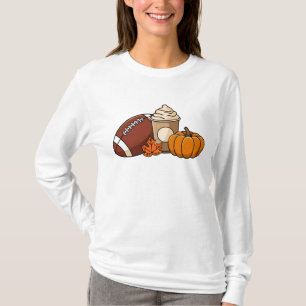 Autumn joys: football, pumpkin and pumpkin spice T-Shirt