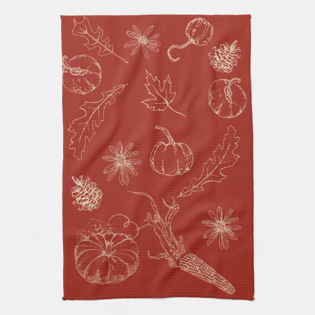 Autumn Kitchen Towel (Vertical)