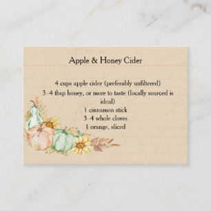 Autumn Kitchen Witch Bulk Recipe Cards