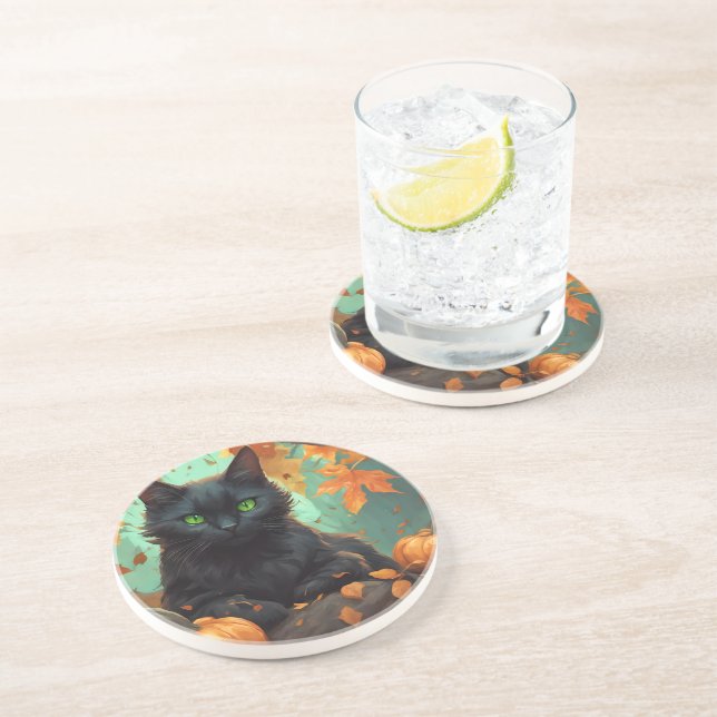 Autumn Kitty Coaster (Side)