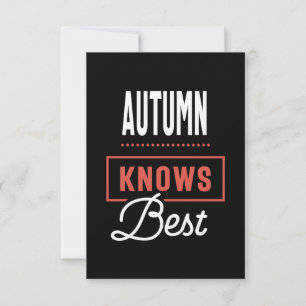Autumn Knows Best RSVP Card
