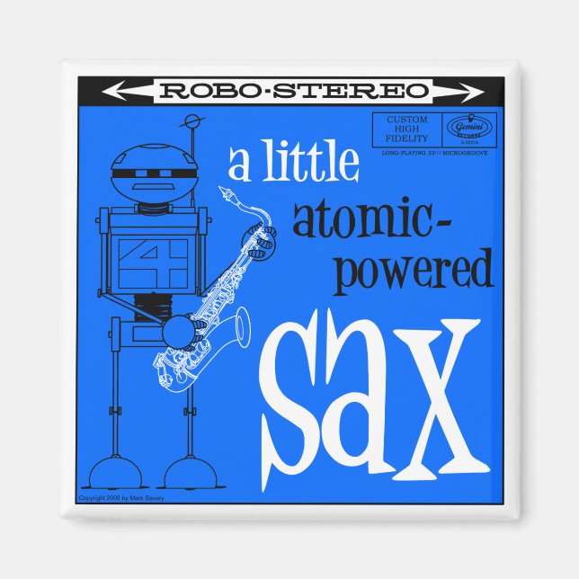 Autumn Lake "ATOMIC SAX" Magnet (Front)