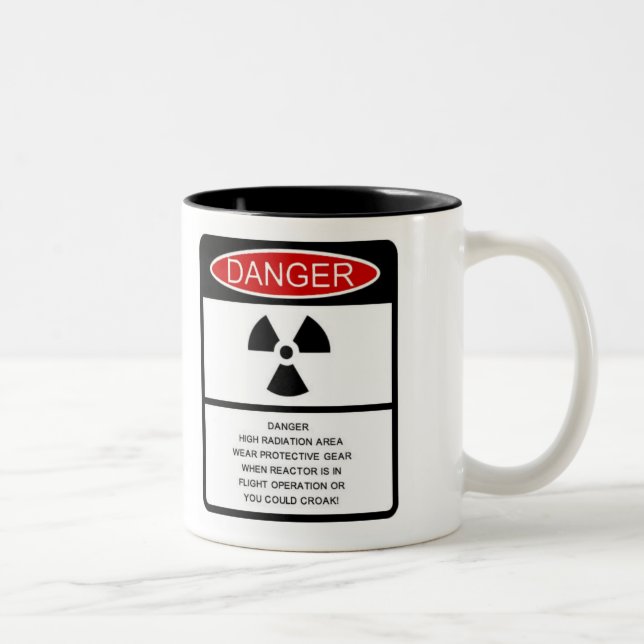 Autumn Lake "RADIATION HAZARD" Coffee Mug (Right)