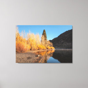 Autumn Lake Reflection Canvas Print