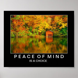 Autumn Lake Reflections: Peace of Mind Poster
