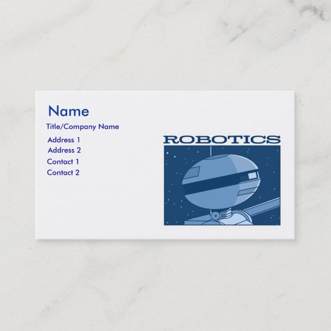 Autumn Lake "ROBOTICS!" Business Card (Front)