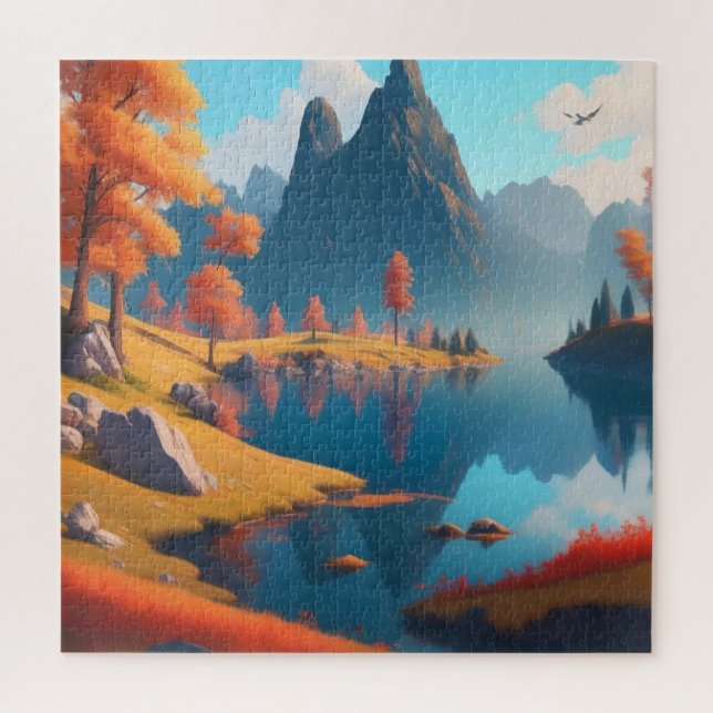 Autumn Landscape Art     Jigsaw Puzzle (Vertical)