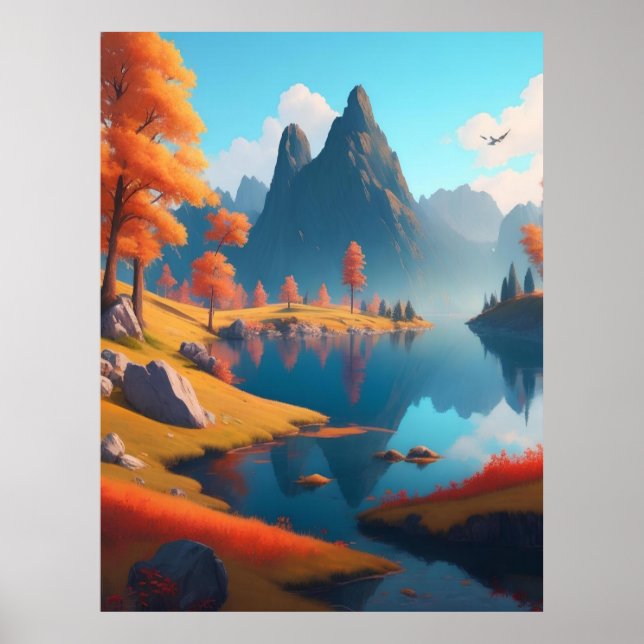 Autumn Landscape Art     Poster (Front)