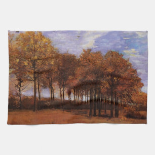 Autumn Landscape by Vincent van Gogh Tea Towel