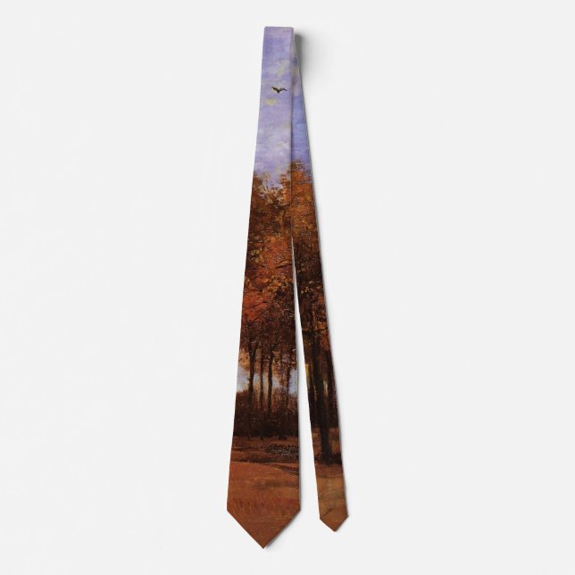 Autumn Landscape by Vincent van Gogh Tie (Front)