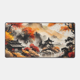 Autumn landscape desk mat