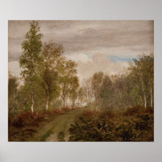 Autumn landscape P. C. Skovgaard, vintage oil Poster
