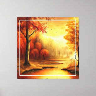 Autumn Landscape Painting-68754 Canvas Print