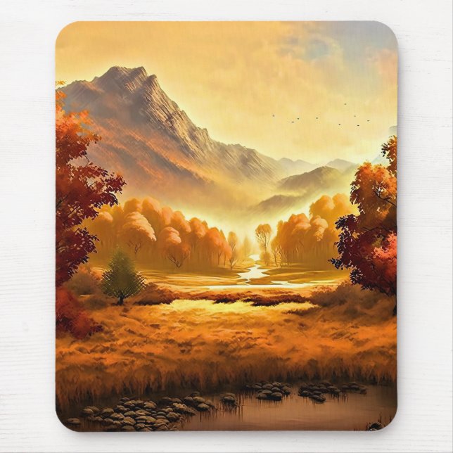 Autumn Landscape Painting-68754 Mouse Pad (Front)