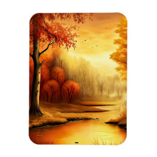 Autumn Landscape Painting-87546 Magnet