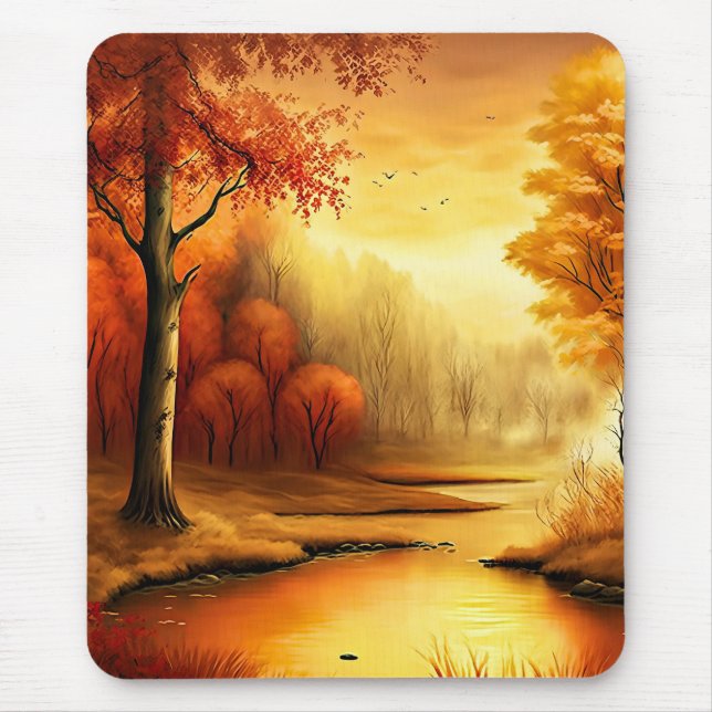 Autumn Landscape Painting-87546 Mouse Pad (Front)