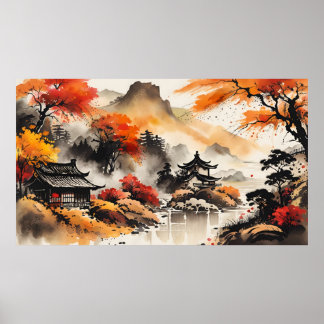 Autumn landscape poster