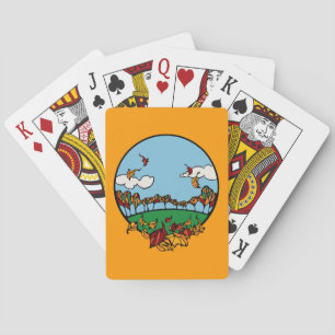 Autumn Landscape Scene Playing Cards