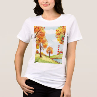 Autumn landscape Tri-Blend shirt
