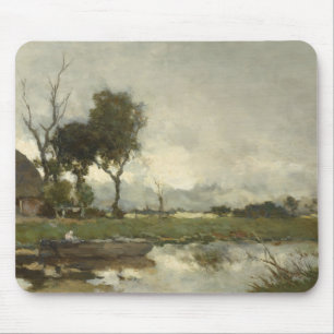 Autumn Landscape (Vintage Dutch Art) (Netherlands) Mouse Pad