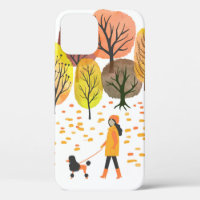 Autumn landscape. Watercolor Vintage illustration