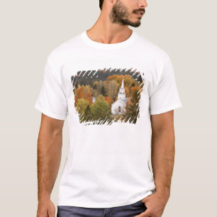 Autumn landscape with church, Vermont, USA T-Shirt