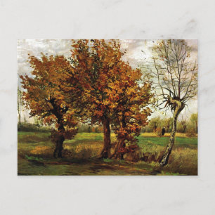 Autumn Landscape with Four Trees by van Gogh Postcard