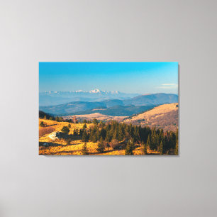 Autumn landscape with mountain Triglav Canvas Print