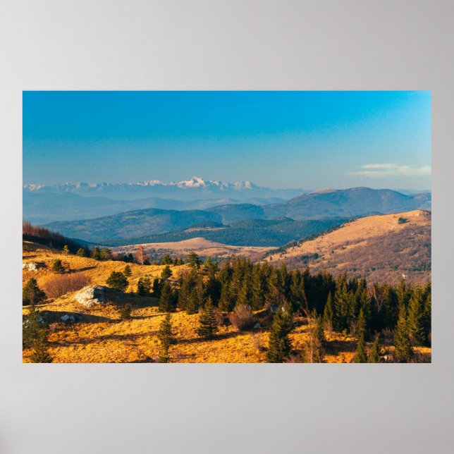 Autumn landscape with mountain Triglav Poster (Front)