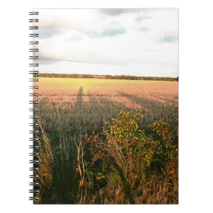 Autumn landscape with rustic colours photo art spiral notebook