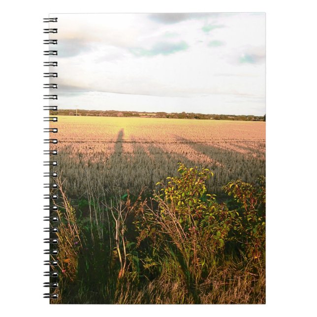 Autumn landscape with rustic colours photo art spiral notebook (Front)